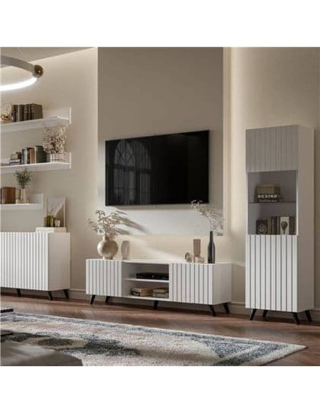 Atlantis Matte White Large TV Cabinet, 3198 - pic 114535 | FastDaddyshop