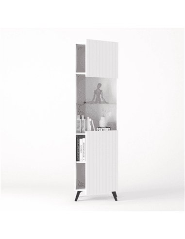 Atlantis Matte White Tall Display Cabinet, 3199