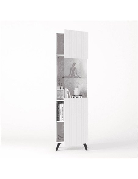 Atlantis Matte White Tall Display Cabinet, 3199 - pic 114537 | FastDaddyshop