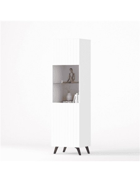 Atlantis Matte White Tall Display Cabinet, 3199 - pic 114538 | FastDaddyshop