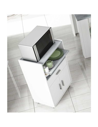 Ayden White and Grey Kitchen Trolley, 2918