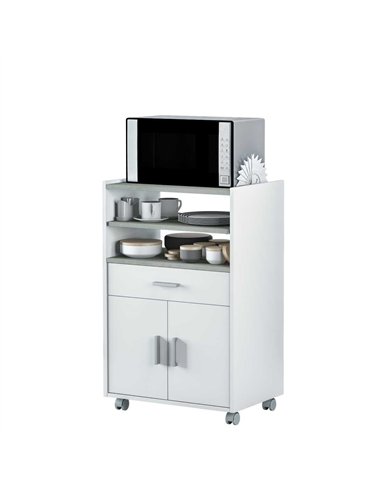 Ayden White and Grey Kitchen Trolley, 2918