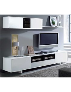 Belas White Gloss TV Complete Wall Cabinet, 2458