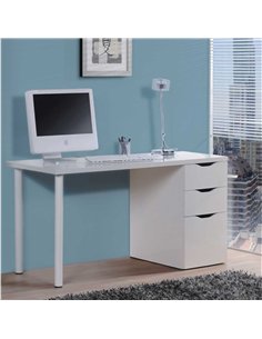 Blanco Artic White Desk With 3 Drawers, 2490 2