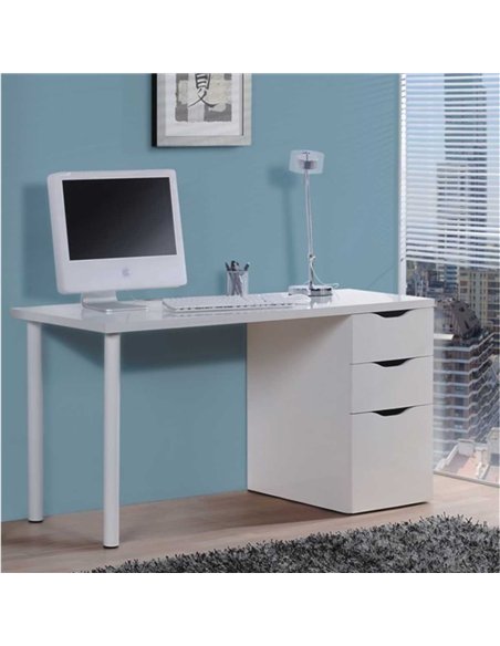 Blanco Artic White Desk With 3 Drawers, 2490 - pic 114558 | FastDaddyshop