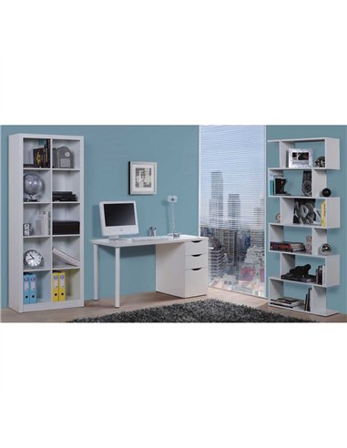 Blanco Artic White Desk With 3 Drawers, 2490