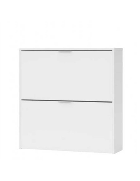 Brilo Matt White 2 Drawer Shoe Cabinet, 2893 - pic 114565 | FastDaddyshop