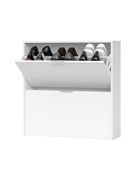Brilo Matt White 2 Drawer Shoe Cabinet, 2893 - pic 114566 | FastDaddyshop