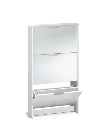 Brilo Matt White 3 Drawer Shoe Cabinet, 2894 - pic 114569 | FastDaddyshop
