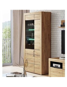 Camar Large Oak Effect 2 Door Display Cabinet K12, 2707 2