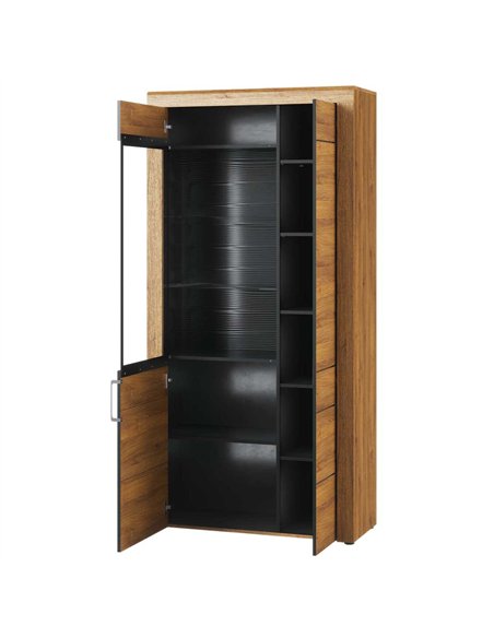 Camar Large Oak Effect 2 Door Display Cabinet K12, 2707 - pic 114607 | FastDaddyshop