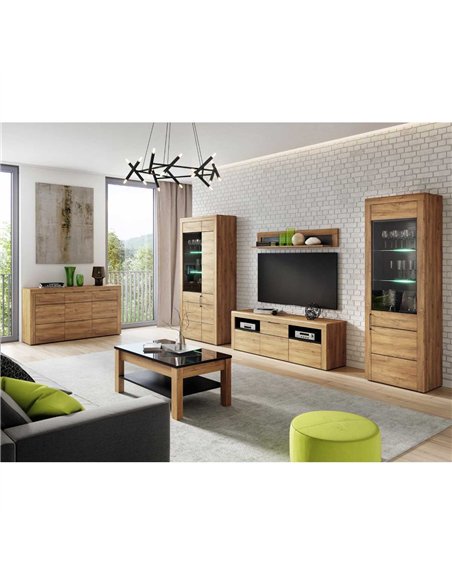 Camar Large Oak Effect 2 Door Display Cabinet K12, 2707 - pic 114608 | FastDaddyshop