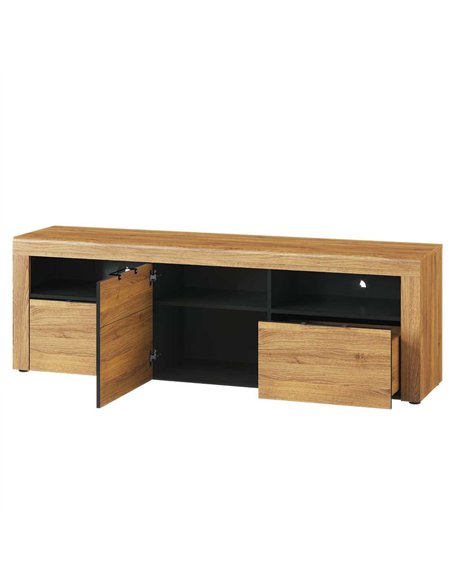 Camar Large Oak Effect 2 Drawer TV Cabinet K25, 2708 - pic 114610 | FastDaddyshop