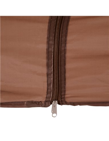 Outsunny 3 X 3(m) Meters Metal Gazebo Party Canopy Garden Pop Up Tent Outdoor Sun Shelter w/ Net Curtain Zipper Door - Khaki