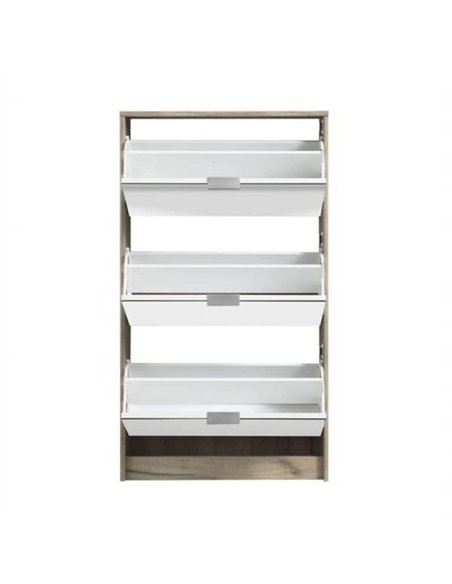 Carrera Mirrored and Oak Effect 3 Drawer Shoe Cabinet, 3136 - pic 114635 | FastDaddyshop