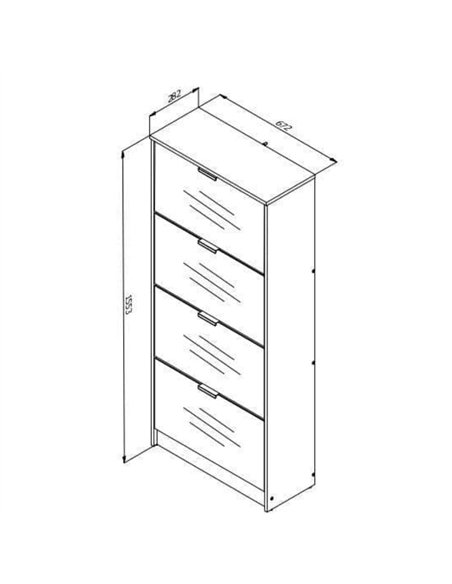 Carrera Mirrored and Oak Effect Tall 4 Drawer Shoe Cabinet, 3137 - pic 114639 | FastDaddyshop