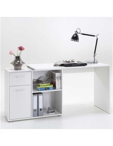 Carin Corner Flexi Desk White, 2560