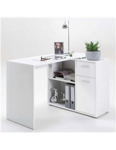 Carin Corner Flexi Desk White, 2560