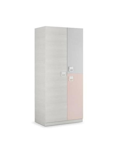 Carlos Grey And Pink 3 Door Slim Narrow Wardrobe, 3262 - pic 114656 | FastDaddyshop