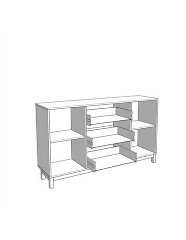 Cassio Cashmere Taupe Panelled Sideboard, 3439