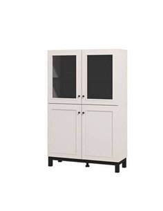 Cassio Cashmere Taupe Panelled Low Showcase Display Cabinet, 3449
