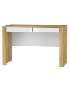 Cadillac Oak Effect and White Gloss Computer Desk, 3176