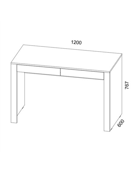 Cadillac Oak Effect and White Gloss Computer Desk, 3176 - pic 114687 | FastDaddyshop
