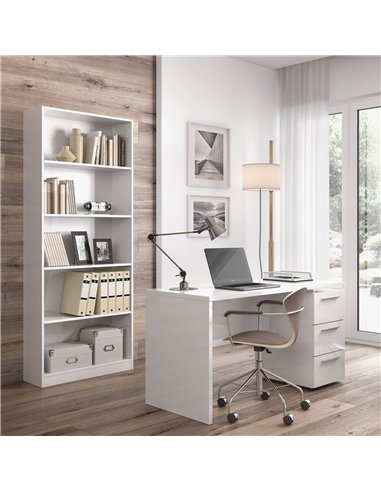 Cordoba Large Artic White Bookcase Bookshelf, 3291