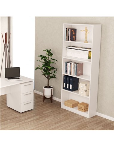 Cordoba Large Artic White Bookcase Bookshelf, 3291