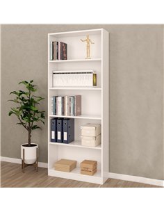 Cordoba Large Artic White Bookcase Bookshelf, 3291