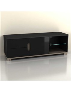 Costa BLACK Gloss TV unit, 2518