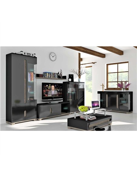Costa BLACK Gloss TV unit, 2518 - pic 114745 | FastDaddyshop