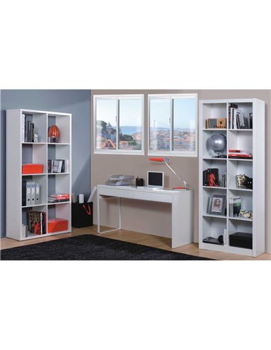 Cuba White Gloss Desk With Drawers, 2489  