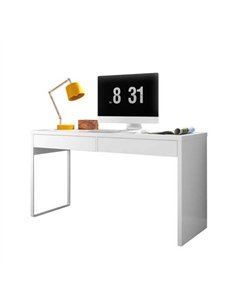 Cuba White Gloss Desk With Drawers, 2489  