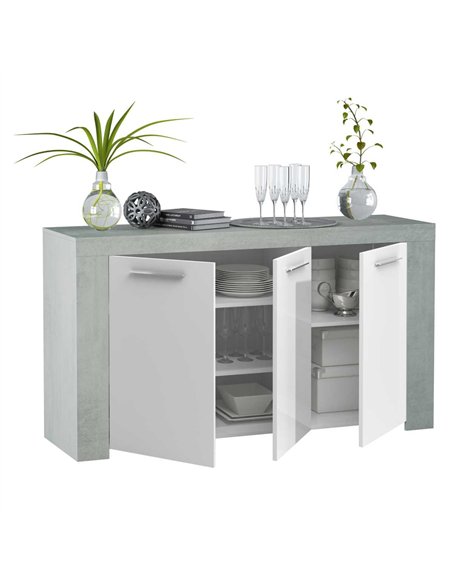Curro White Gloss and Grey Sideboard, 2904 - pic 114758 | FastDaddyshop