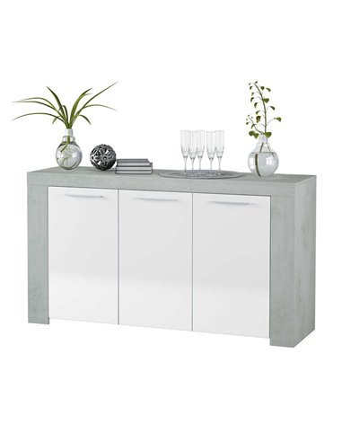 Curro White Gloss and Grey Sideboard, 2904
