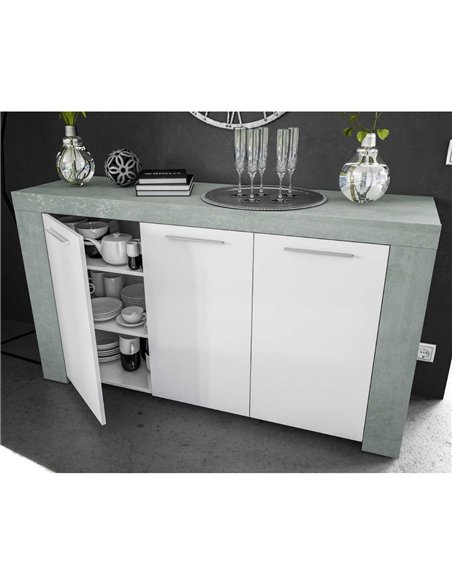 Curro White Gloss and Grey Sideboard, 2904 - pic 114760 | FastDaddyshop