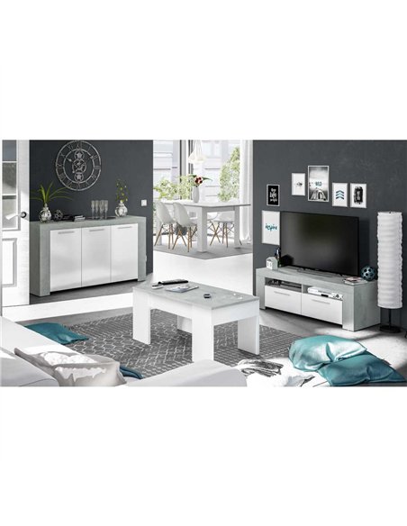 Curro White Gloss and Grey Sideboard, 2904 - pic 114761 | FastDaddyshop