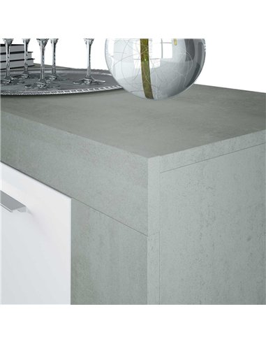 Curro White Gloss and Grey Sideboard, 2904