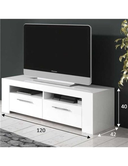 Curro Artic White TV Cabinet Entertainment Unit, 2559 - pic 114775 | FastDaddyshop