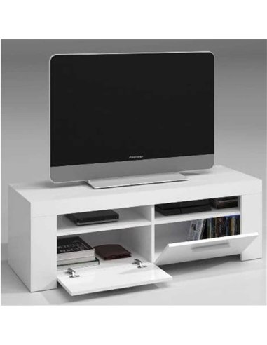 Curro Artic White TV Cabinet Entertainment Unit, 2559