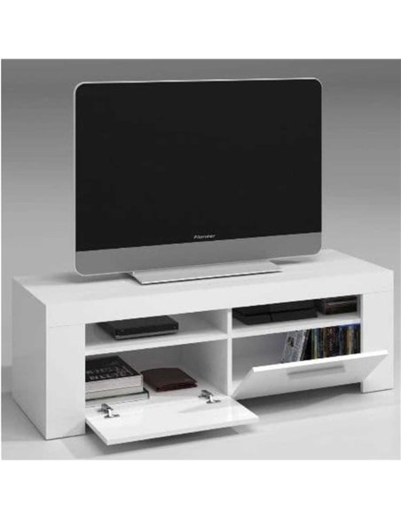 Curro Artic White TV Cabinet Entertainment Unit, 2559 - pic 114776 | FastDaddyshop