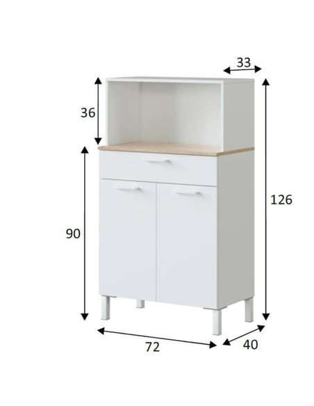 Denby White And Oak 2 Door Utility Kitchen Cupboard, 3032 - pic 114795 | FastDaddyshop