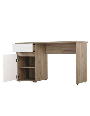 Elano Oak and White Gloss Desk, 3037