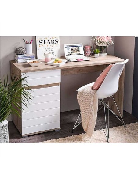 Elano Oak and White Gloss Desk, 3037 - pic 114816 | FastDaddyshop