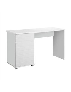 Elano White Gloss Computer Desk With Drawers, 3264