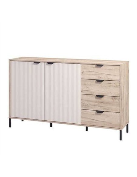 Evandria Grey Oak Effect And Cashmere Slatted Sideboard, 3445 - pic 114843 | FastDaddyshop