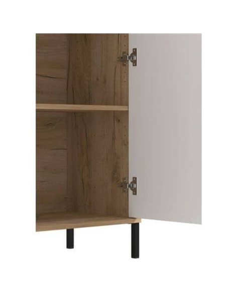 Evandria Grey Oak Effect Cashmere Slatted Short Sideboard, 3447 - pic 114851 | FastDaddyshop