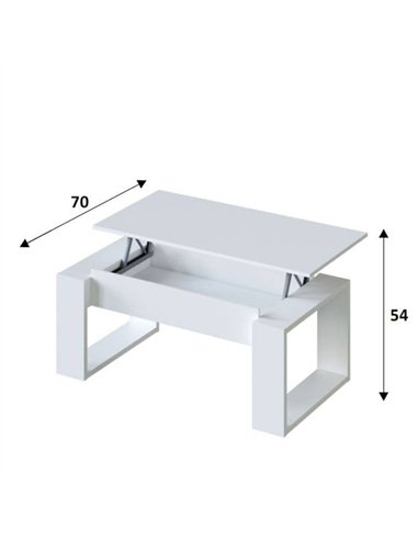 Felix White Coffee Table with Lift up Storage, 3082