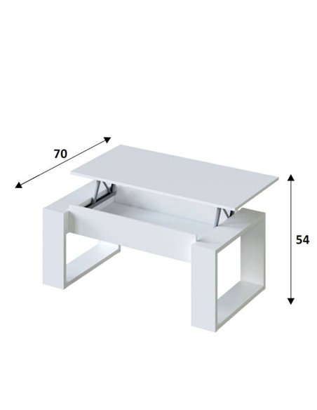 Felix White Coffee Table with Lift up Storage, 3082 - pic 114854 | FastDaddyshop